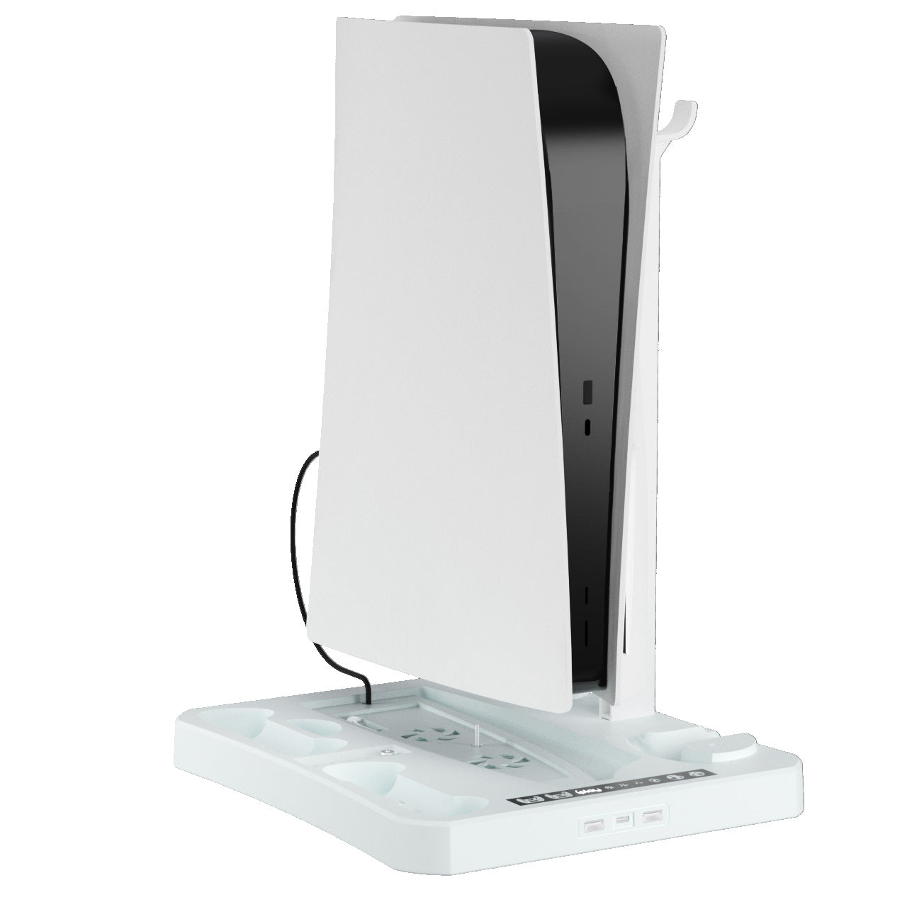 IPLAY HBP-6478 Game Console Cooler Vertical Cooling Stand for PS5 Dual Controller Charging Station IPLAY HBP-6478 Game Console Cooler Vertical Cooling Stand for PS5 Dual Controller Charging Station